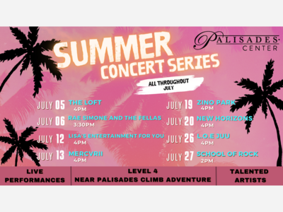 Palisades Center Announces Summer Concert Series