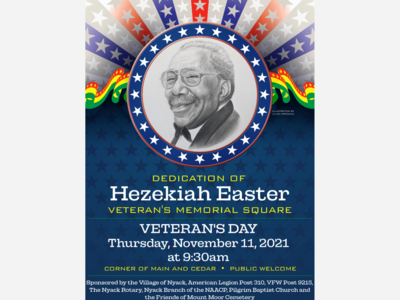 Veterans Day Ceremony in Nyack Rededicates Community Space to Honor Civic Leader Hezekiah Easter