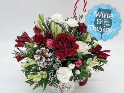 Wine & Design: Christmas Floral Centerpiece Workshop