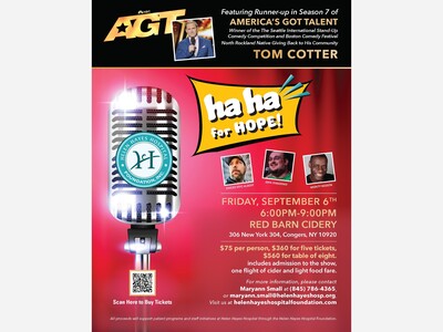 Haha for Hope, Comedy Fundraiser for Helen Hayes Hospital Foundation 