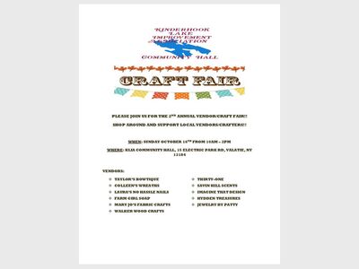 2nd Annual Kinderhook Lake Vendor-Craft Fair