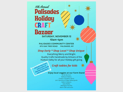 Palisades Holiday Craft Bazaar- Nov 12