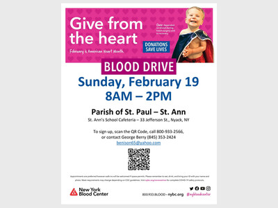 Nyack American Heart Month Blood Drive