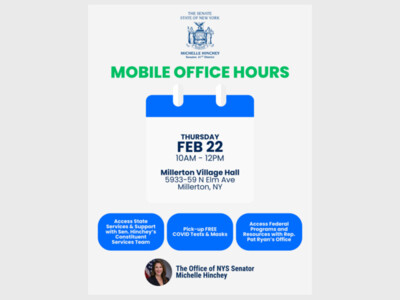 Senator Michelle Hinchey's Mobile Office Hours in Millerton with Congressman Pat Ryan