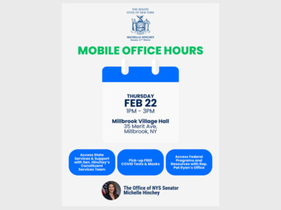 Senator Michelle Hinchey's Mobile Office Hours in Millbrook with Congressman Pat Ryan