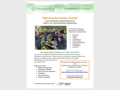  Spinning the Golden Thread  Learn Strawtown's Best Practices for Nature, Art, & Community Programming
