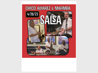 Salsa with Chico Alvarez and Mafimba! Wednesday 4/26 6pm/8pm