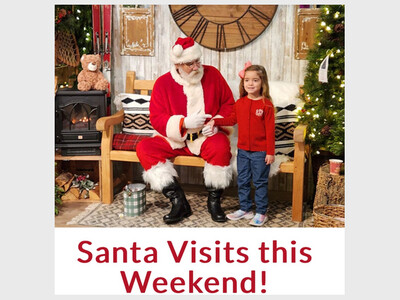 Santa Visits at Down to Earth Living in Pomona this Weekend!